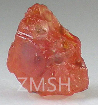 Peach Orange Paparacha Laboratorio hecho de zafiro piedra preciosa en bruto para decoración collar anillo de pendiente
