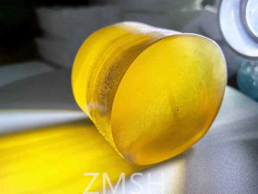 Saphir dorado artificial piedra preciosa en bruto escala de dureza de Mohs de 9 cristal para joyería