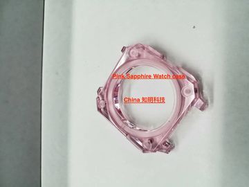 Resistencia superficial pulida rosada del rasguño del desgaste de la caja de reloj del cristal de zafiro