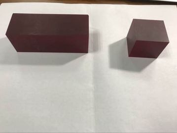 tamaño modificado para requisitos particulares bloque rojo del Cr Al2O3 del cristal de zafiro del laser 36x36x60mmt Cr3+Doped