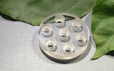 Pieza de cristal del conjunto de la lente del zafiro redondo con conductividad termal del alto de agujero del fregadero