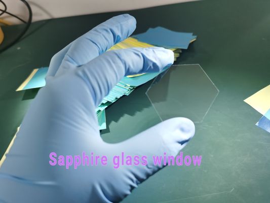 Resistencia de Sapphire Optical Window Wafer Chemical del grueso del polígono 100um