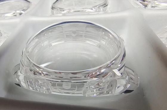 El bisel de la caja de reloj de cristal de zafiro de vidrio óptico personalizado parte el eje C