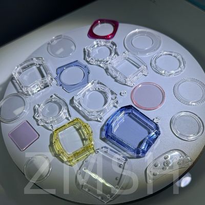Cultivo artificial color dopado zafiro AL2O3 Casillas de relojes rubí azul transparente