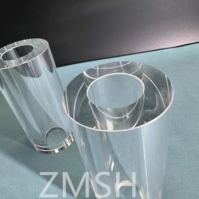 Tubo de zafiro OD50mm ID25.4mm longitud 100mm AL2O3 Método KY del eje C Mohs 9.0 Personalización