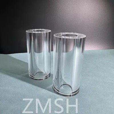 Tubo de zafiro OD50mm ID25.4mm longitud 100mm AL2O3 Método KY del eje C Mohs 9.0 Personalización