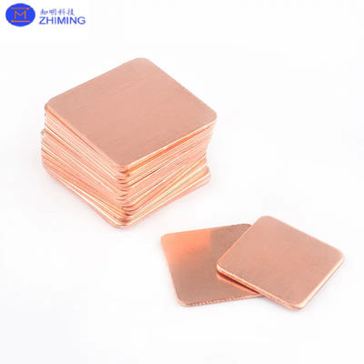 Substrato de cobre de cristal único Cu oblea 5x5x0.5/lmm 10x10x0.5/1mm 20x20x0.5/1mm a=3.607A