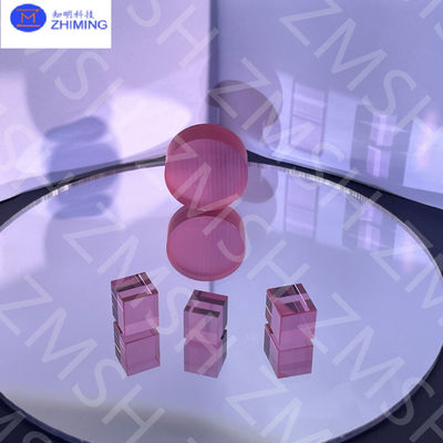 Zafiro rosa Materia prima Zafiro hecho en laboratorio Piedra preciosa Inmaculada Dureza de Mohs de 9
