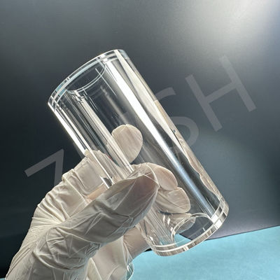 Método KY de tubo de zafiro transparente pulido Tamaño personalizado Al2o3 Tubo de conducción de zafiro de cristal único