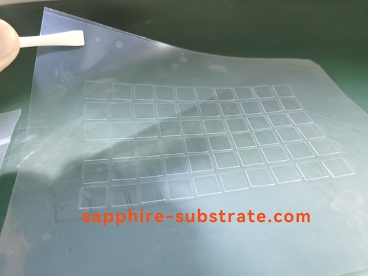 el lado del doble de 10*10*0.1mmt 100um pulió a Sapphire Substrate llevada 2 pulgadas