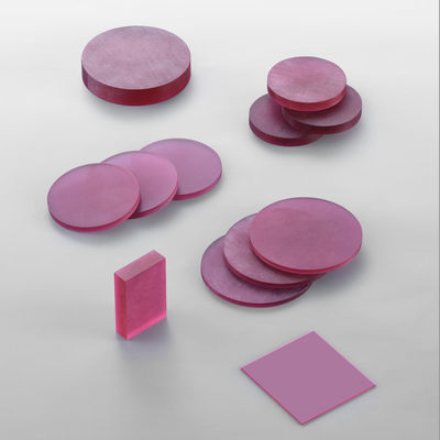 Buen precio Cristal modificado para requisitos particulares del laser Al2o3 de Logo Ruby Doped Doped Sapphire Crystal solo en línea