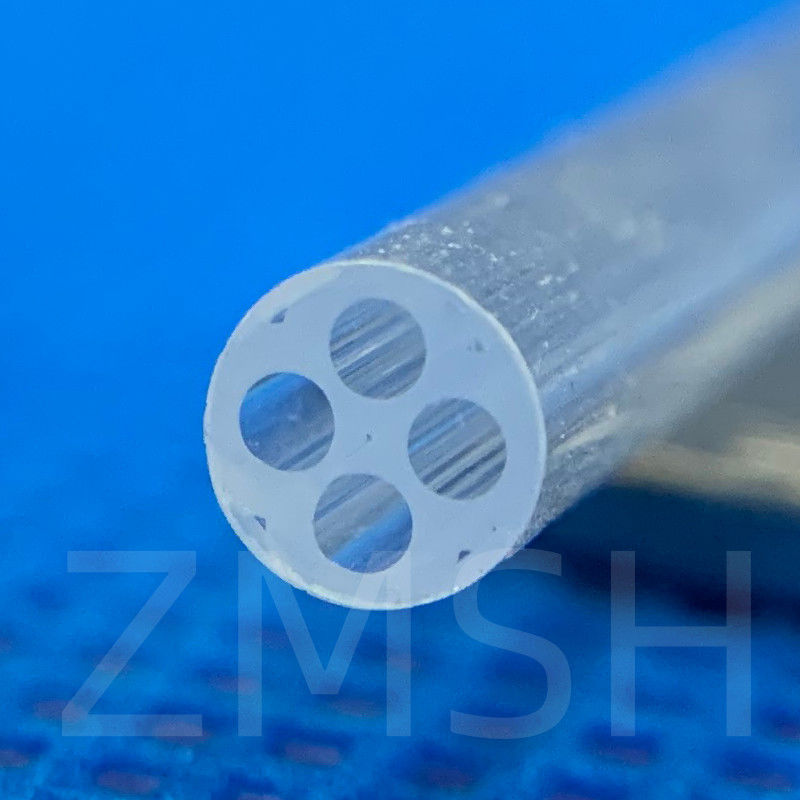 Óptico tubo de cuarzo fundido SiO2 cristal de vidrio personalizado transparente Ambos extremos abiertos Uno de los extremos cerrados