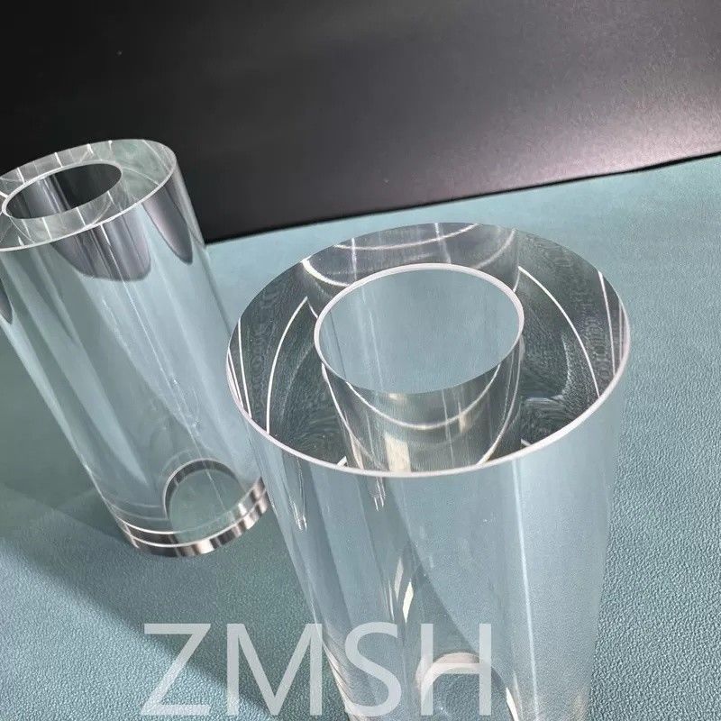 Tubo de zafiro OD50mm ID25.4mm longitud 100mm AL2O3 Método KY del eje C Mohs 9.0 Personalización