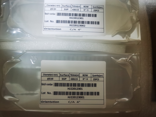 Buen precio Plano C a Plano A 4° 2 pulgadas 4 pulgadas Oblea de zafiro DSP SSP Sustrato de zafiro en línea