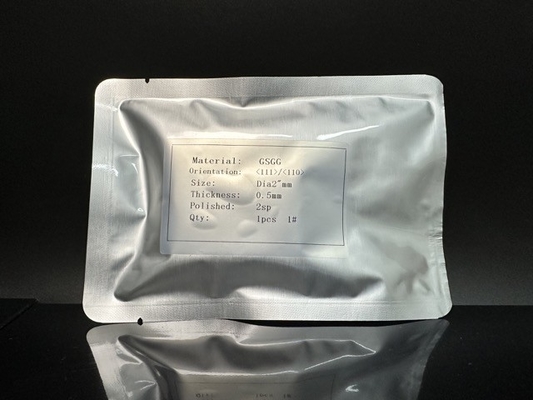 Buen precio 2 pulgadas GSGG Gd3 (Sc2Ga3) O12 Crystal Substrate Material SGGG CaMgZr GGG TGG en línea