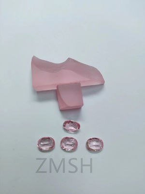 Coral / Rosa Rosa Zafiro Crudo / Roughgem Cristal Laboratorio hecho para accesorios de joyería