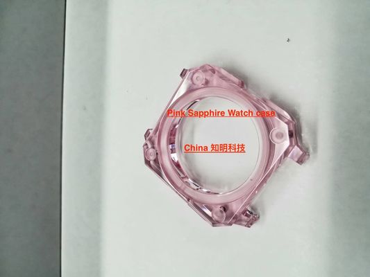Buen precio Cuadro de reloj de cristal de zafiro rosa Superficie pulida resistencia al desgaste y arañazos en línea
