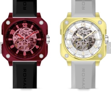 Buen precio Vidrio de cristal de zafiro único rojo, relojes de zafiro personalizados transparentes. en línea