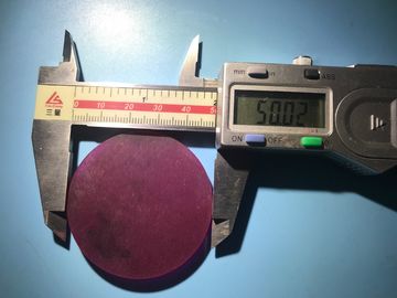 Buen precio oblea cristalina de rubíes de Ruby del substrato del Cr Al2O3 del cristal de zafiro del laser 50X2.5mmt Cr3+Doped en línea