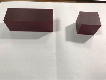 Buen precio tamaño modificado para requisitos particulares bloque rojo del Cr Al2O3 del cristal de zafiro del laser 36x36x60mmt Cr3+Doped en línea