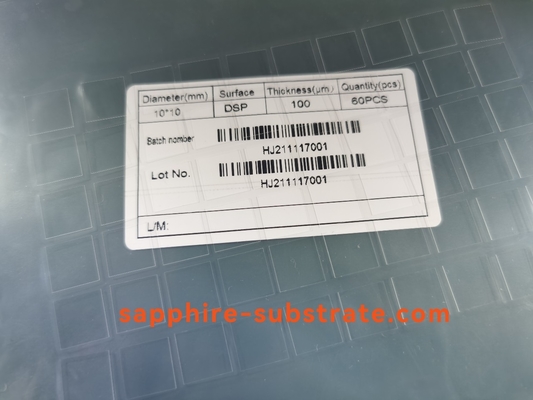 Buen precio el lado del doble de 10*10*0.1mmt 100um pulió a Sapphire Substrate llevada 2 pulgadas en línea